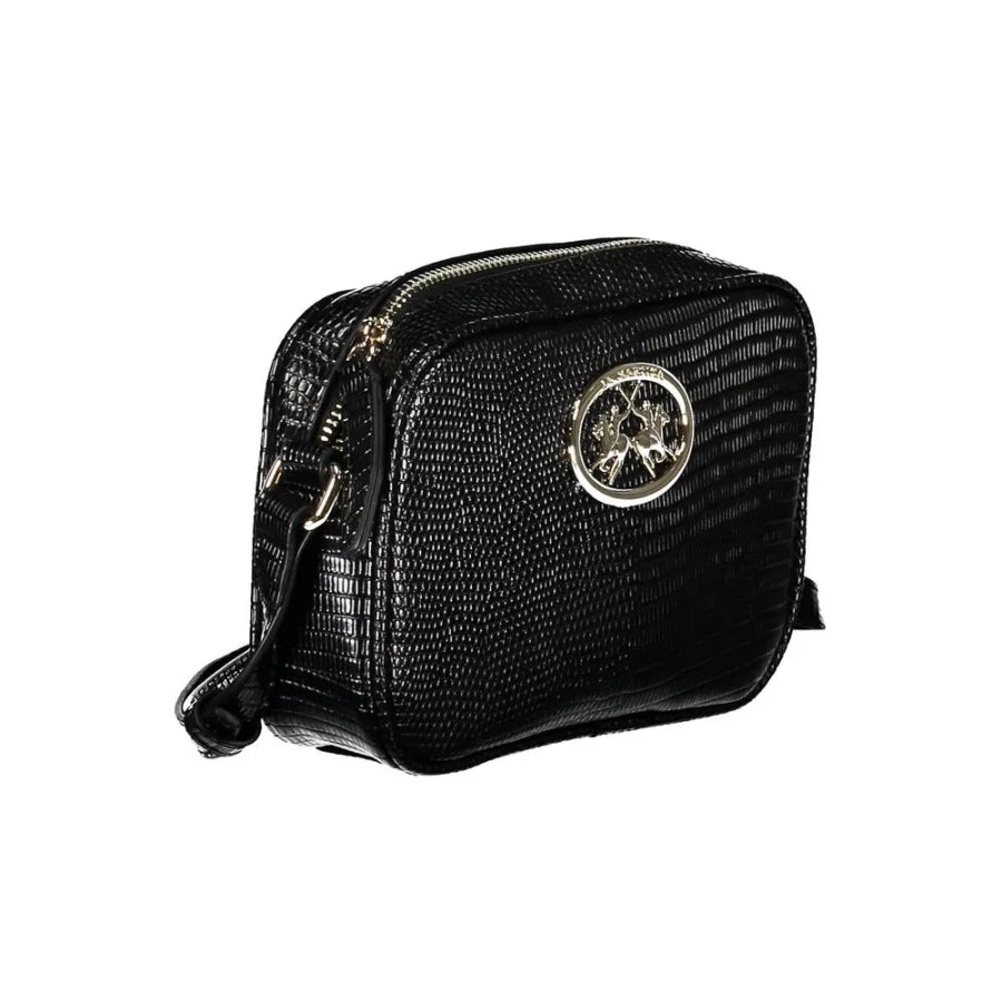 La Martina Black Polyurethane Women Handbag