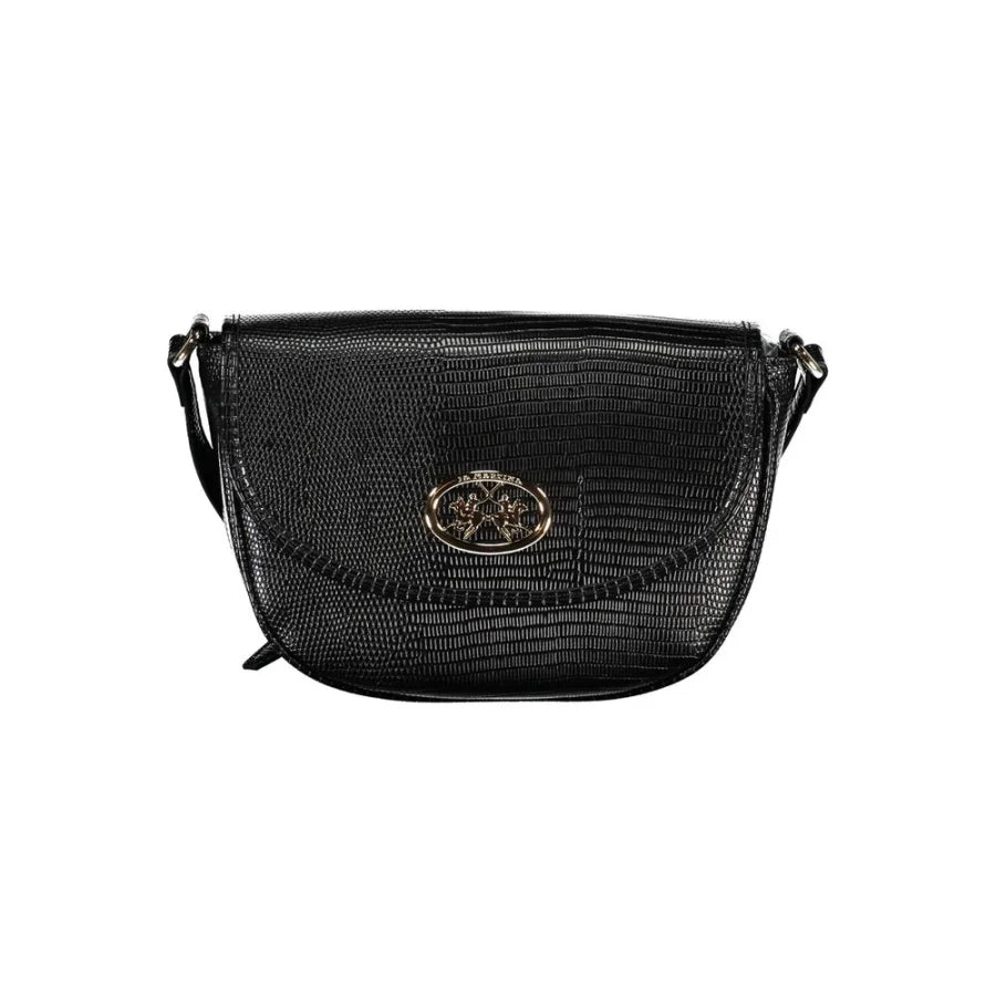 La Martina Black Polyurethane Women’s Shoulder Bag
