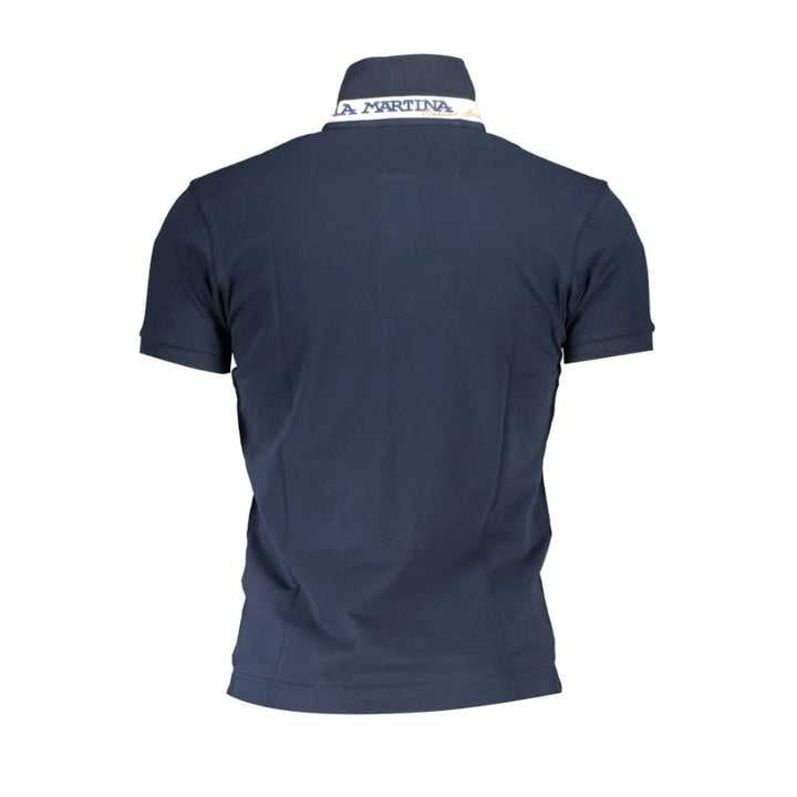 La Martina Blue Cotton Men’s Polo Shirt
