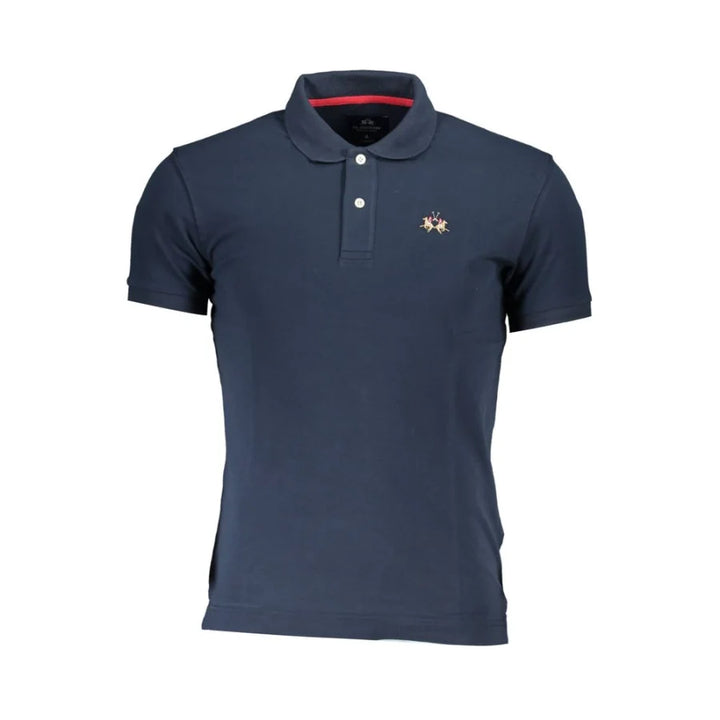 La Martina Blue Cotton Men’s Polo Shirt