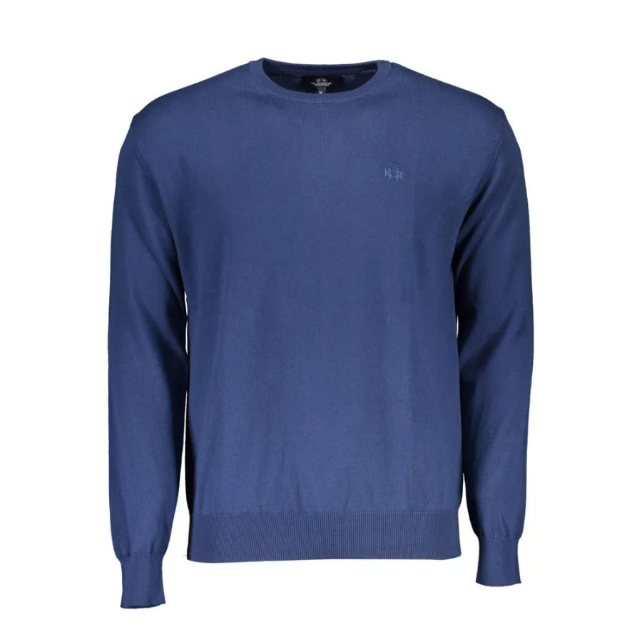 La Martina Blue Cotton Men’s Sweater