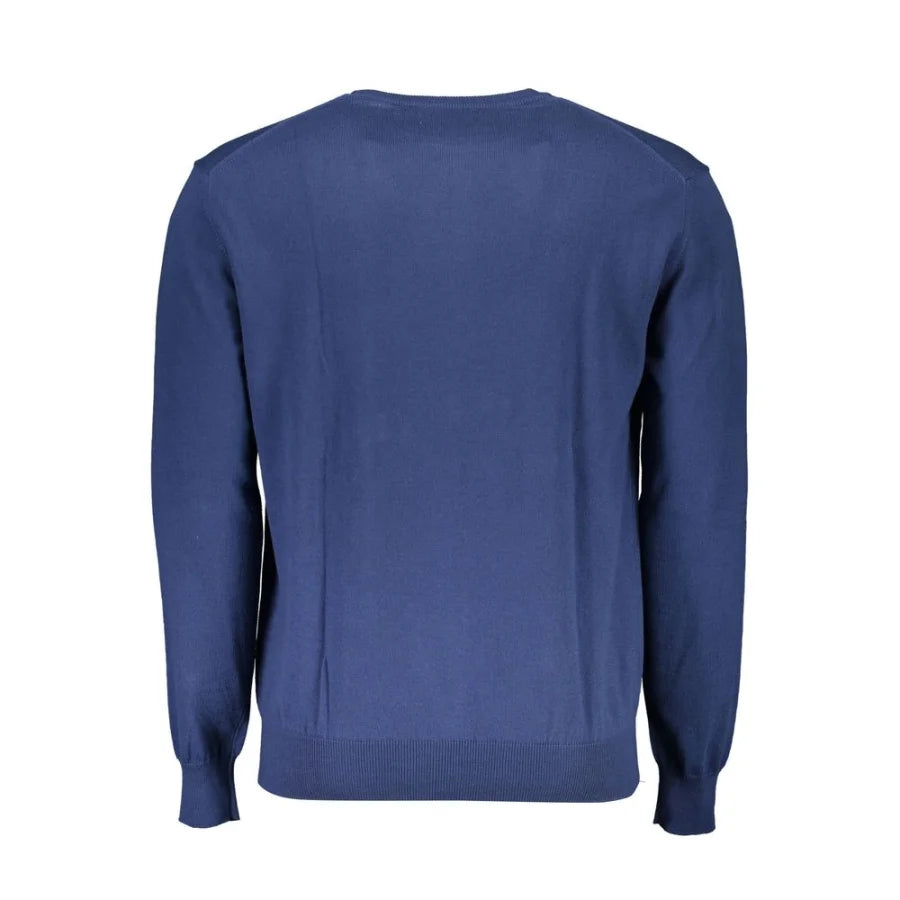 La Martina Blue Cotton Men’s Sweater