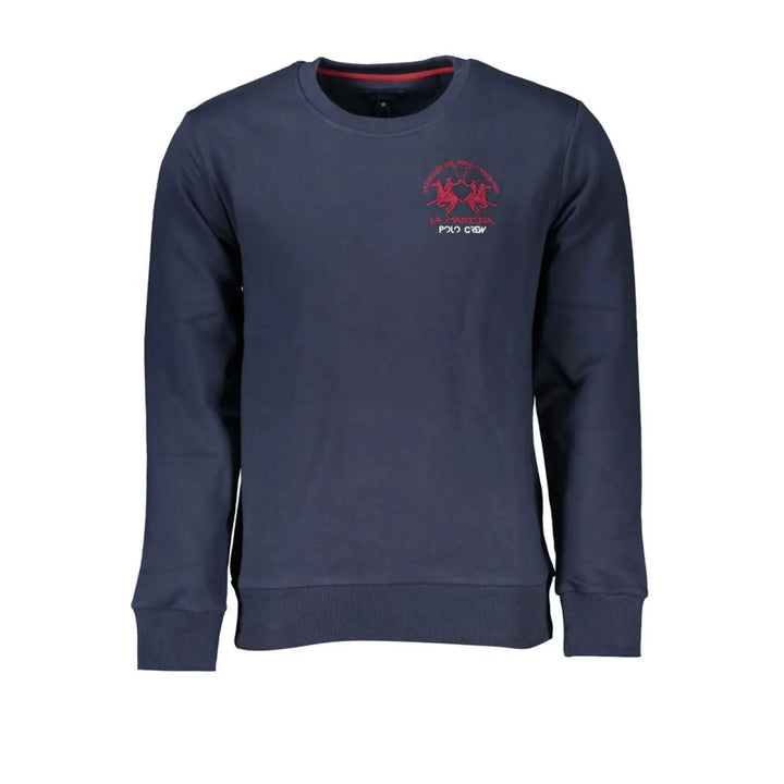 La Martina Blue Cotton Men’s Sweatshirt