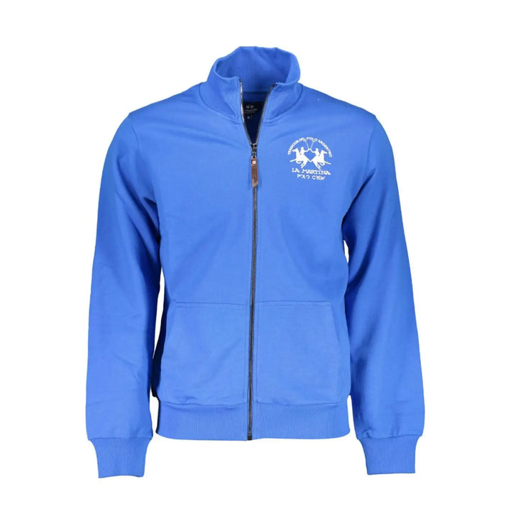 La Martina Blue Cotton Men’s Sweatshirt