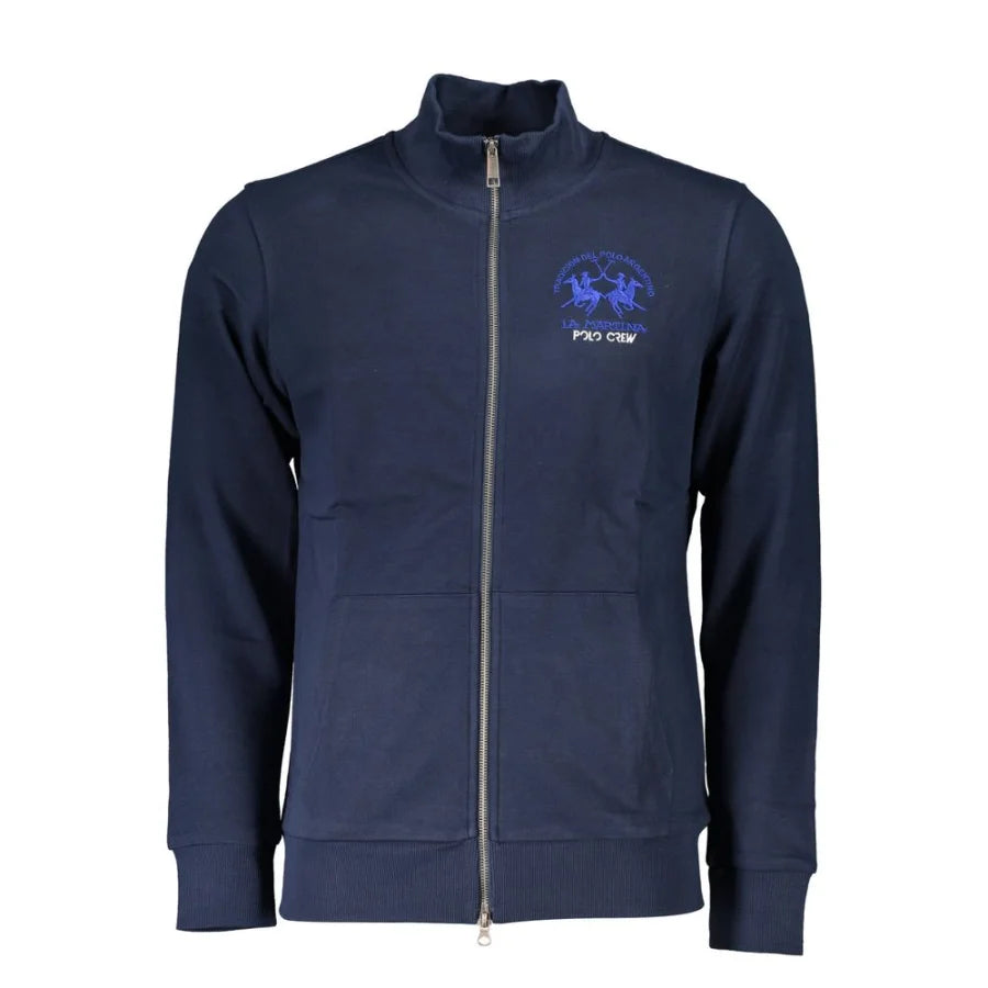 La Martina Blue Cotton Men’s Sweatshirt
