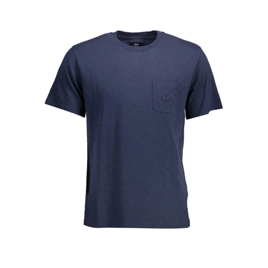 La Martina Blue Cotton Men’s T-Shirt