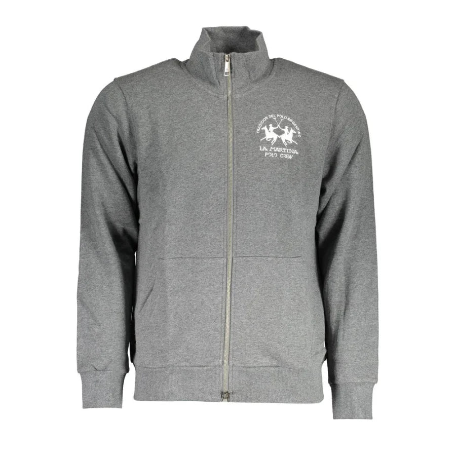 La Martina Grigio Cotton Mens Sweatshirt
