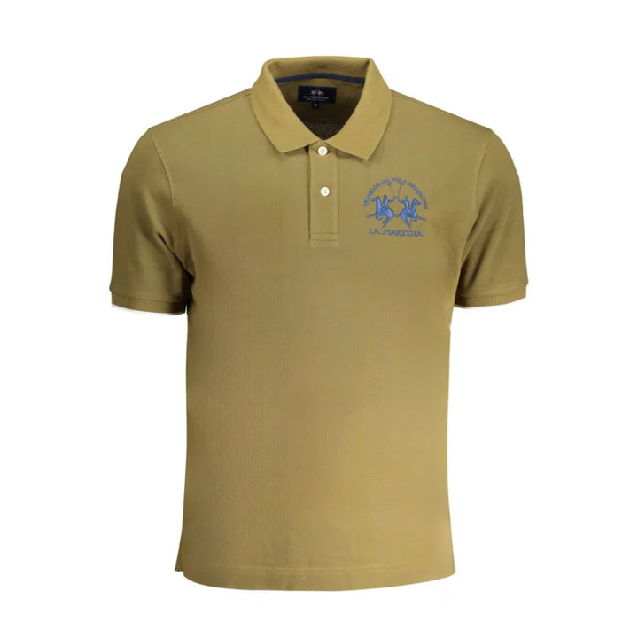 La Martina Verde Cotton Men Polo