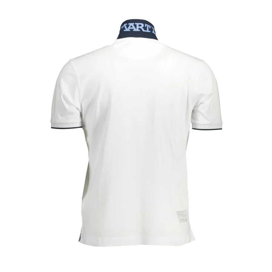 La Martina White Cotton Men Polo Shirt