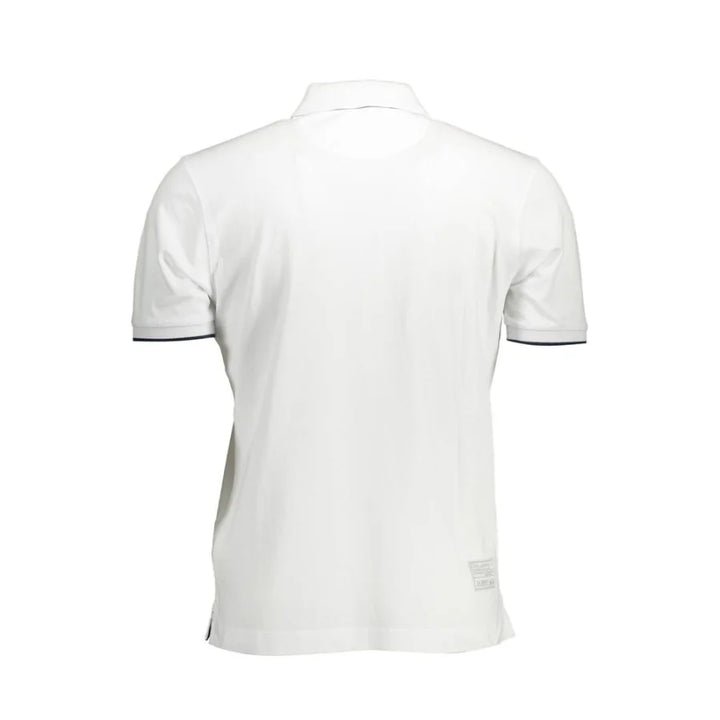 La Martina White Cotton Men Polo Shirt