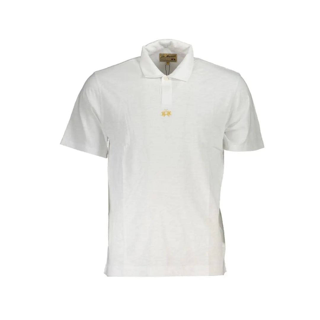 La Martina White Cotton Men’s Polo Shirt