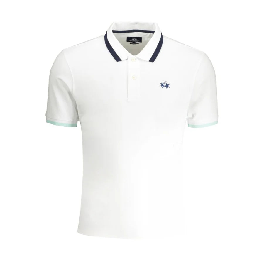 La Martina White Cotton Men’s Polo Shirt