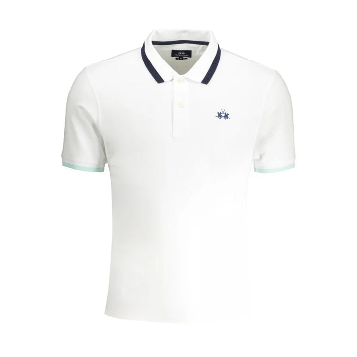 La Martina White Cotton Men’s Polo Shirt