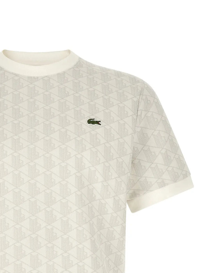 Lacoste Beige Polyester T-shirt