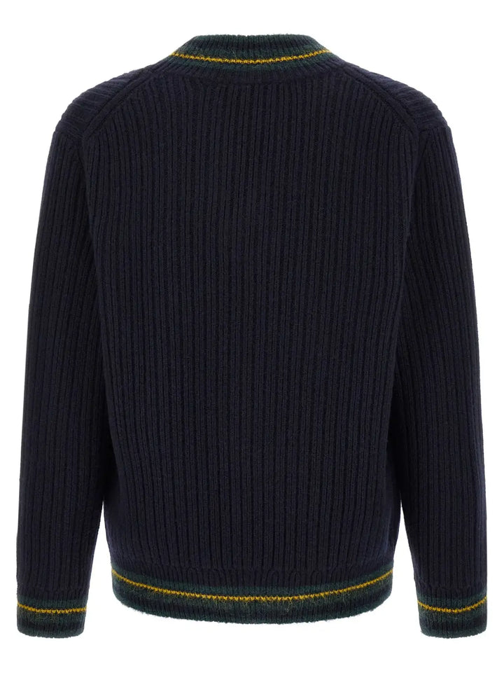 Lacoste Blue Wool Cardigan