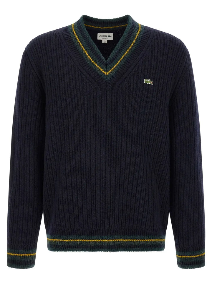 Lacoste Blue Wool Cardigan