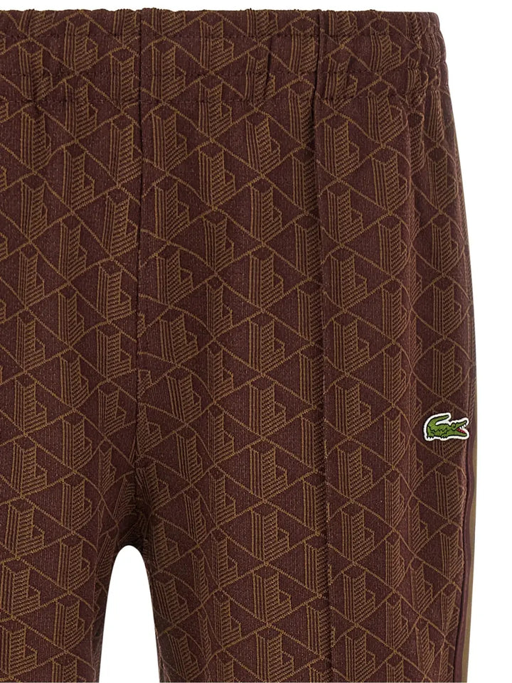 Lacoste Brown Polyester Joggers (workout Pants)