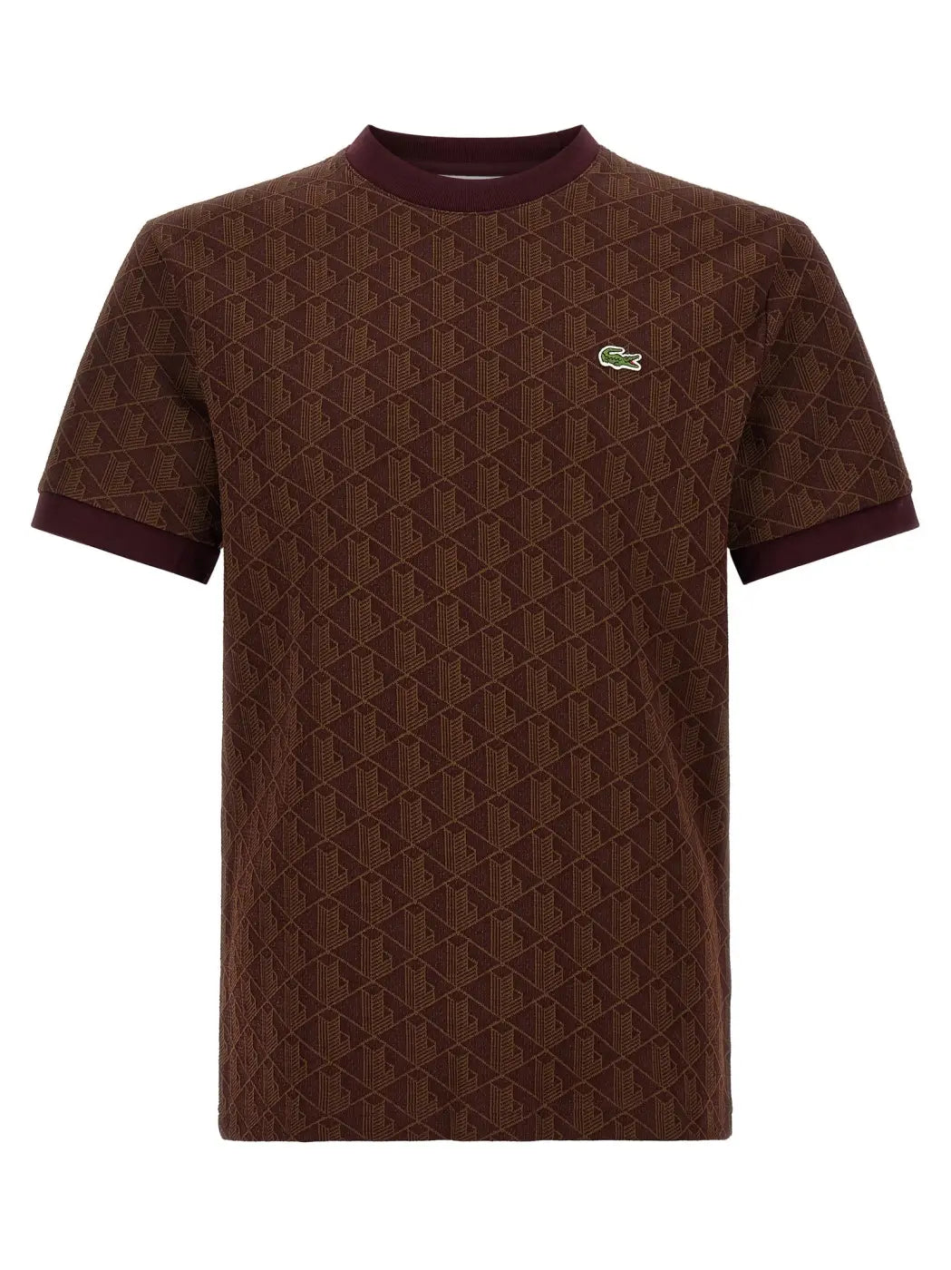 Lacoste Brown Polyester T-shirt