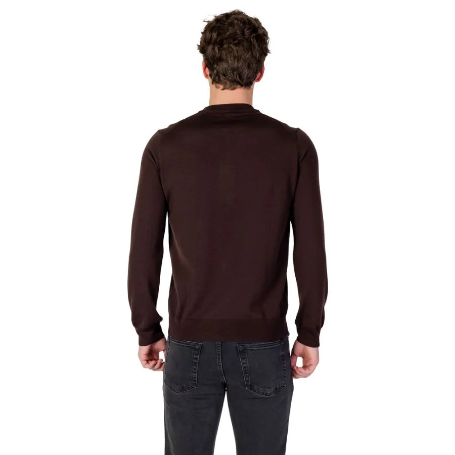 Lacoste Brown Wool Sweatshirt