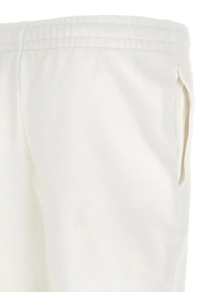 Lacoste White Cotton Joggers (workout Pants)