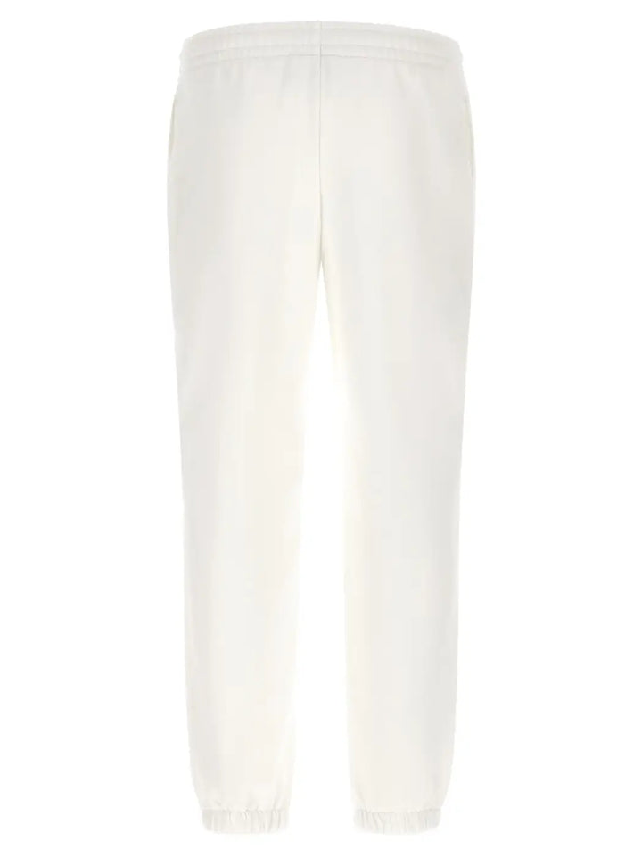 Lacoste White Cotton Joggers (workout Pants)