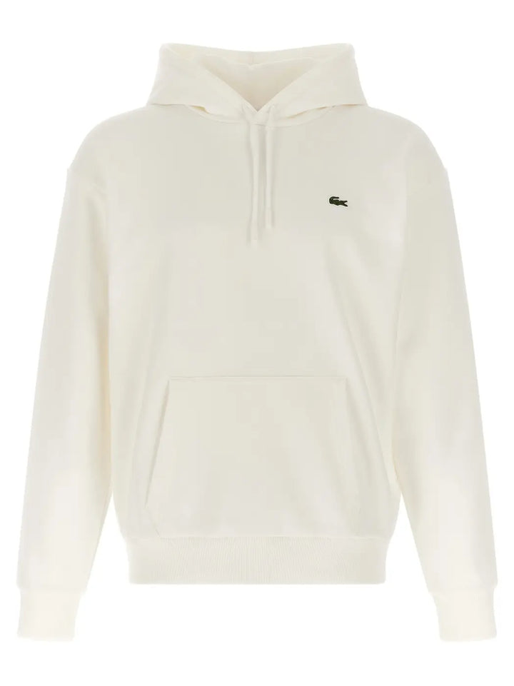 Lacoste White Cotton Sweatshirt