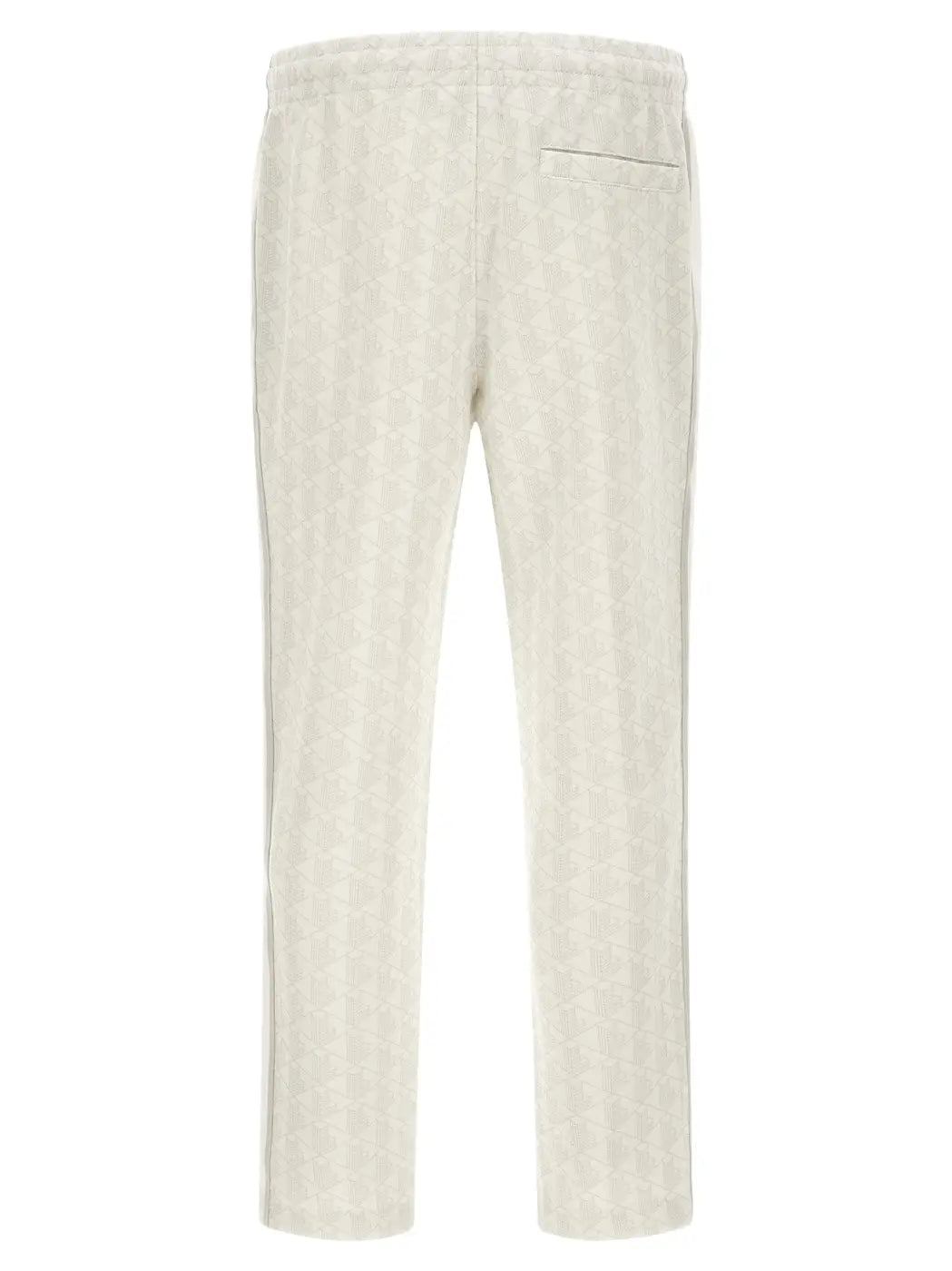 Lacoste White Polyester Joggers (workout Pants)