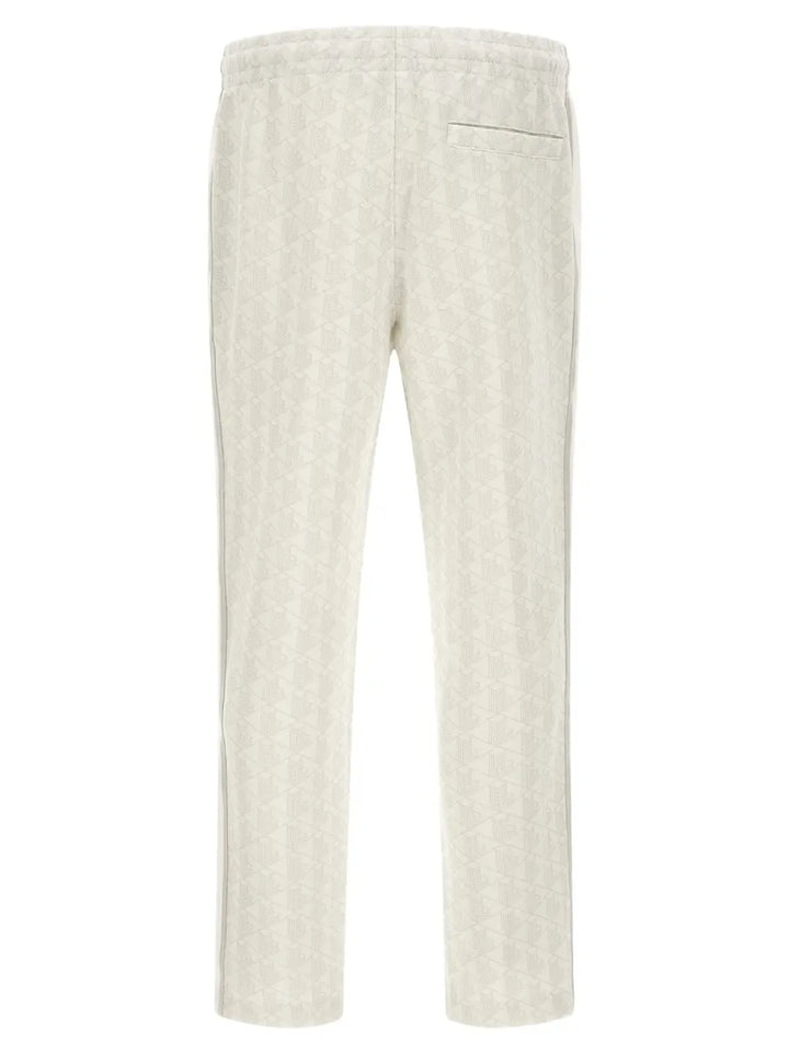 Lacoste White Polyester Joggers (workout Pants)