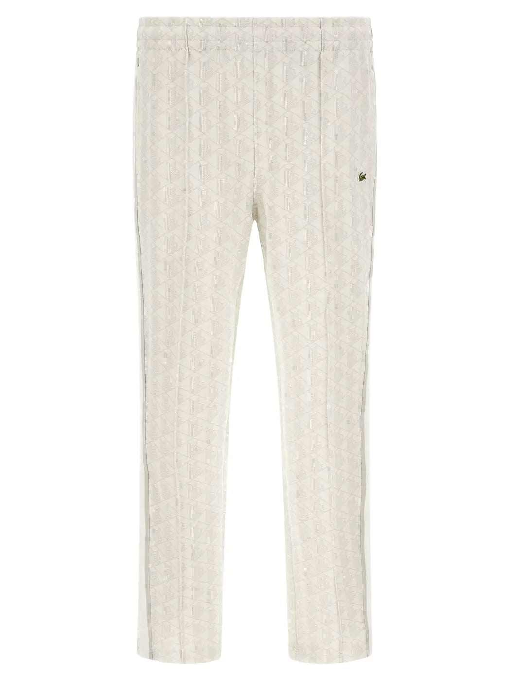Lacoste White Polyester Joggers (workout Pants)