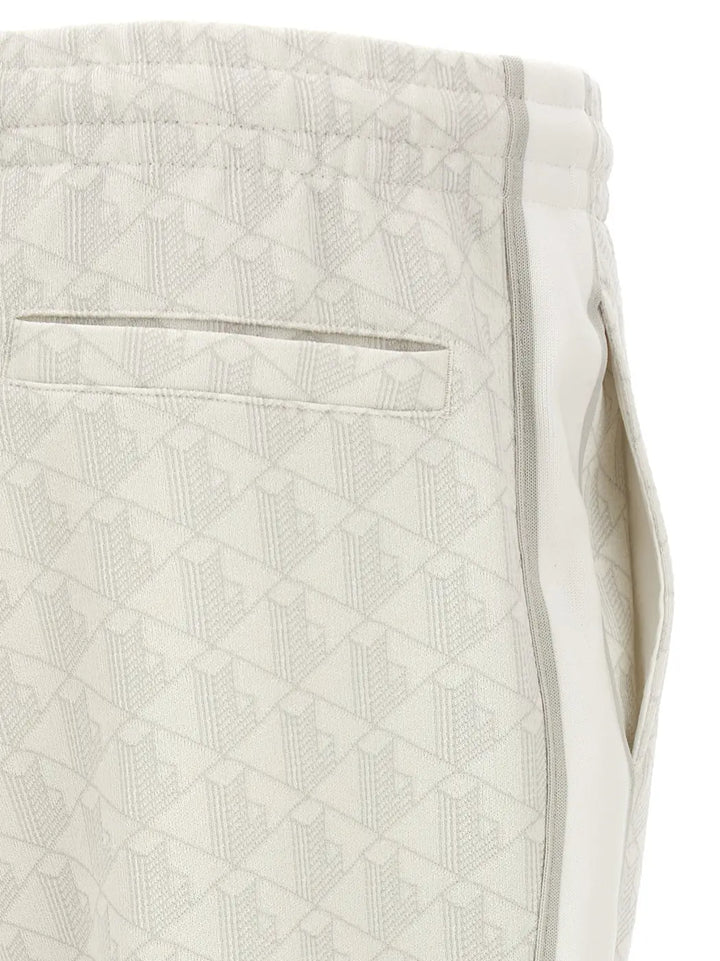 Lacoste White Polyester Joggers (workout Pants)