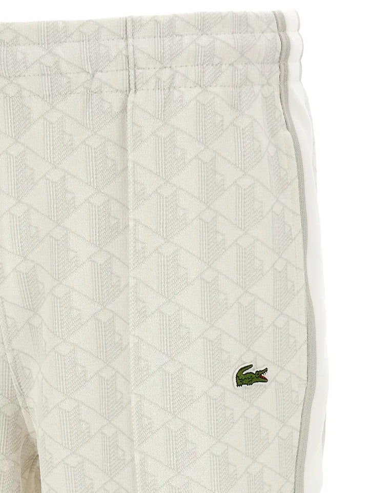 Lacoste White Polyester Joggers (workout Pants)