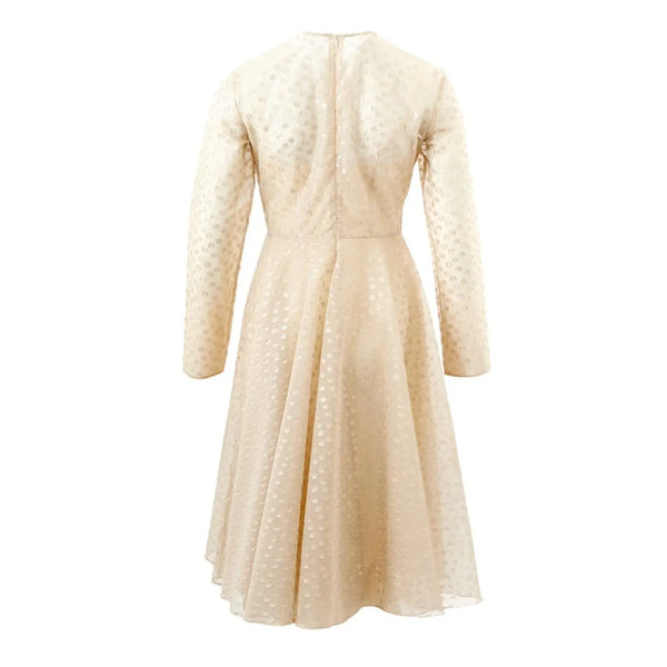 Lardini Beige Cotton Cocktail Dress women’s dress