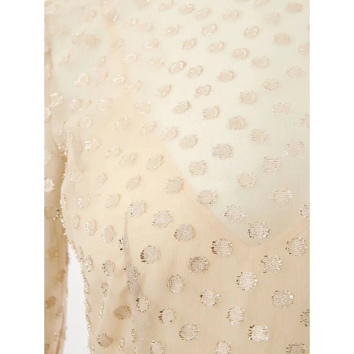 Lardini Beige Cotton Cocktail Dress