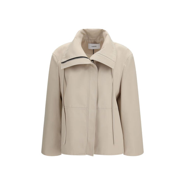 Lardini Coats & Jackets - Beige Polyester Full-Length Jacket
