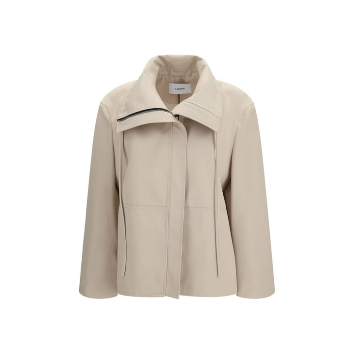 Lardini Coats &amp; Jackets - Beige Polyester Full-Length Jacket