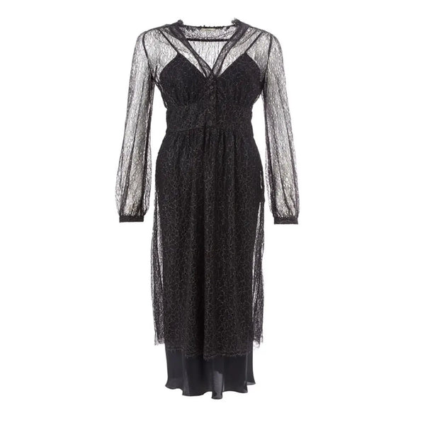 Lardini Black Nylon Casual Dress women’s dress