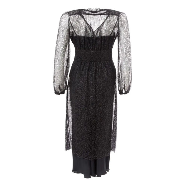 Lardini Black Nylon Casual Dress women’s dress