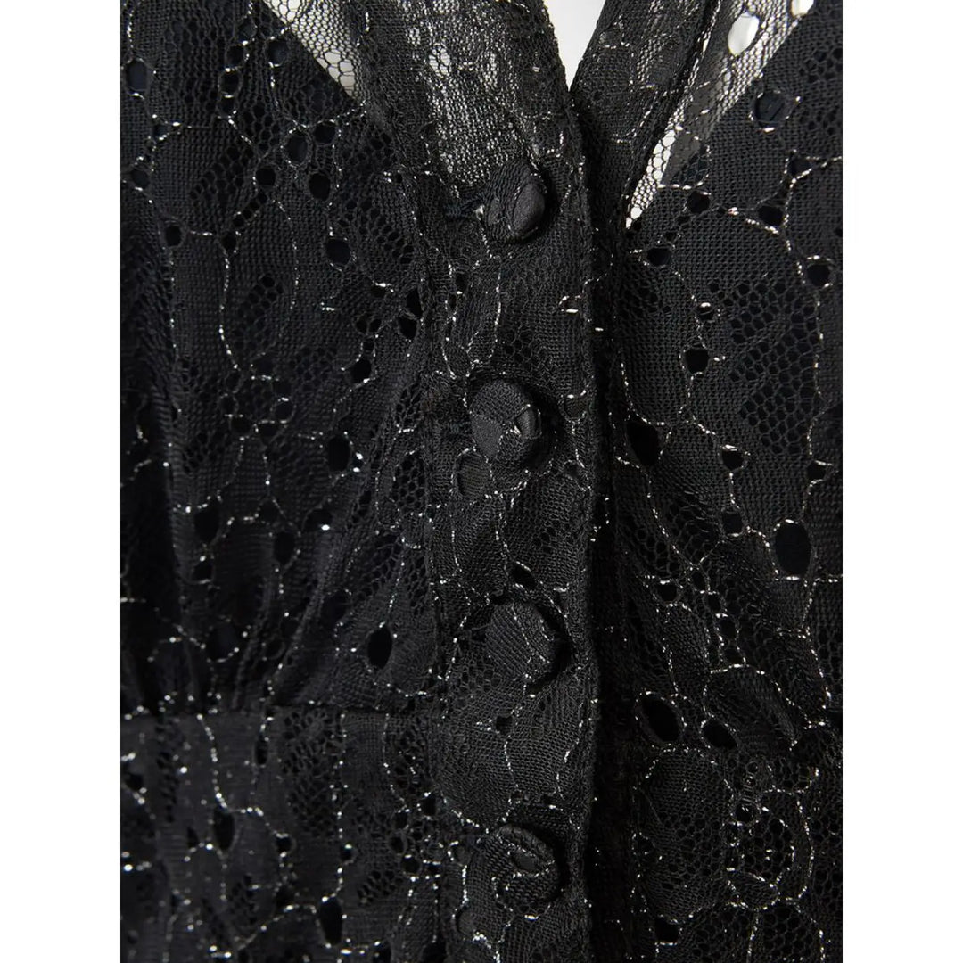 Lardini Black Nylon Casual Dress