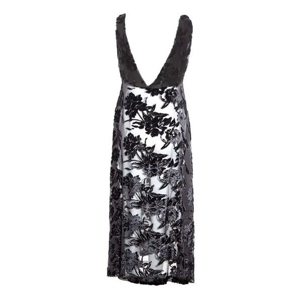 Lardini Black Viscose Cocktail Dress women’s dress