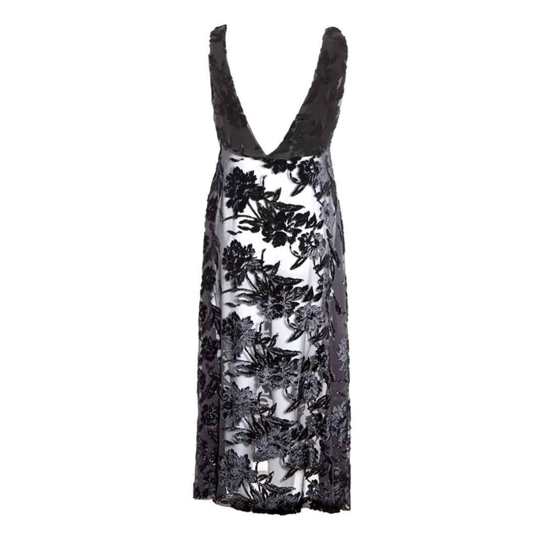 Lardini Black Viscose Cocktail Dress