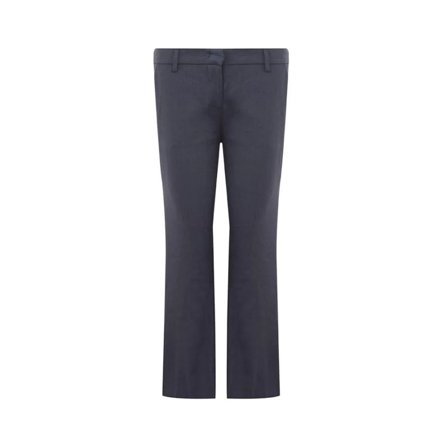 Lardini Blue Linen Casual Pants