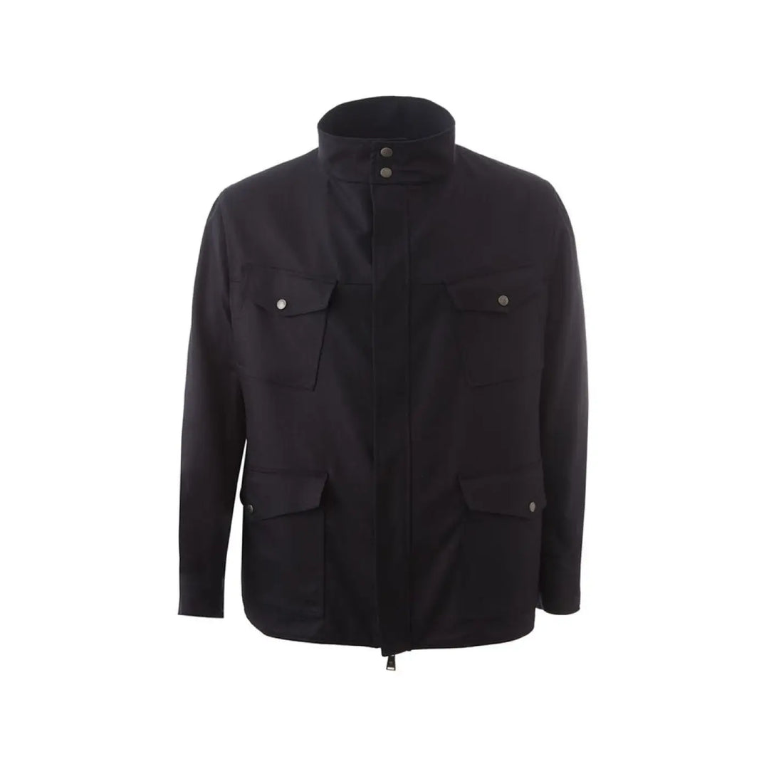 Lardini Blue Wool Coat