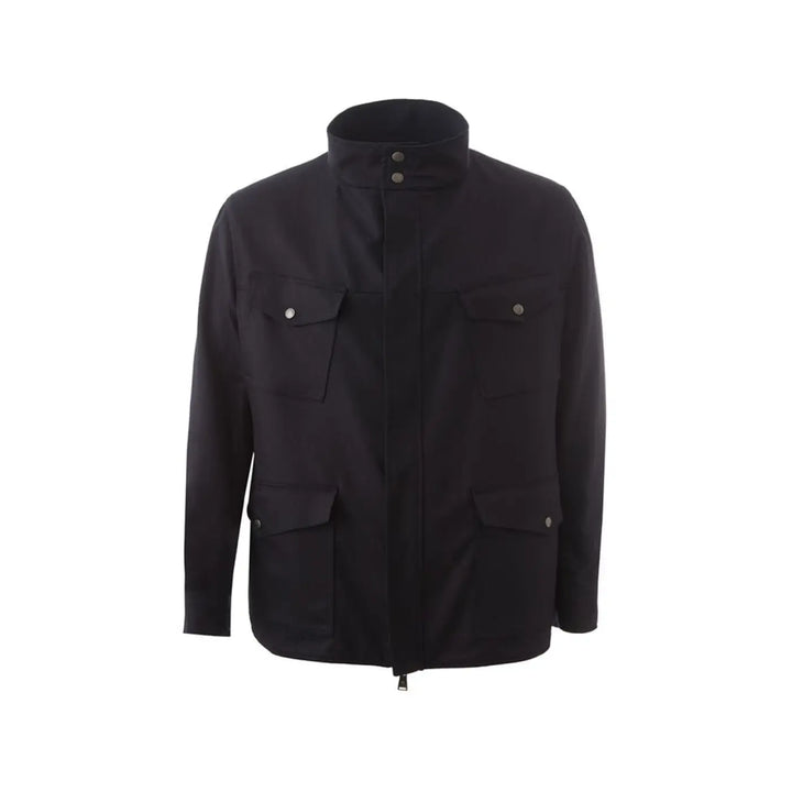 Lardini Blue Wool Coat