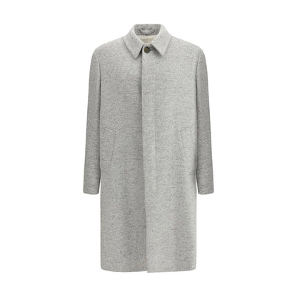 Lardini Gray Fleece Wool Coat
