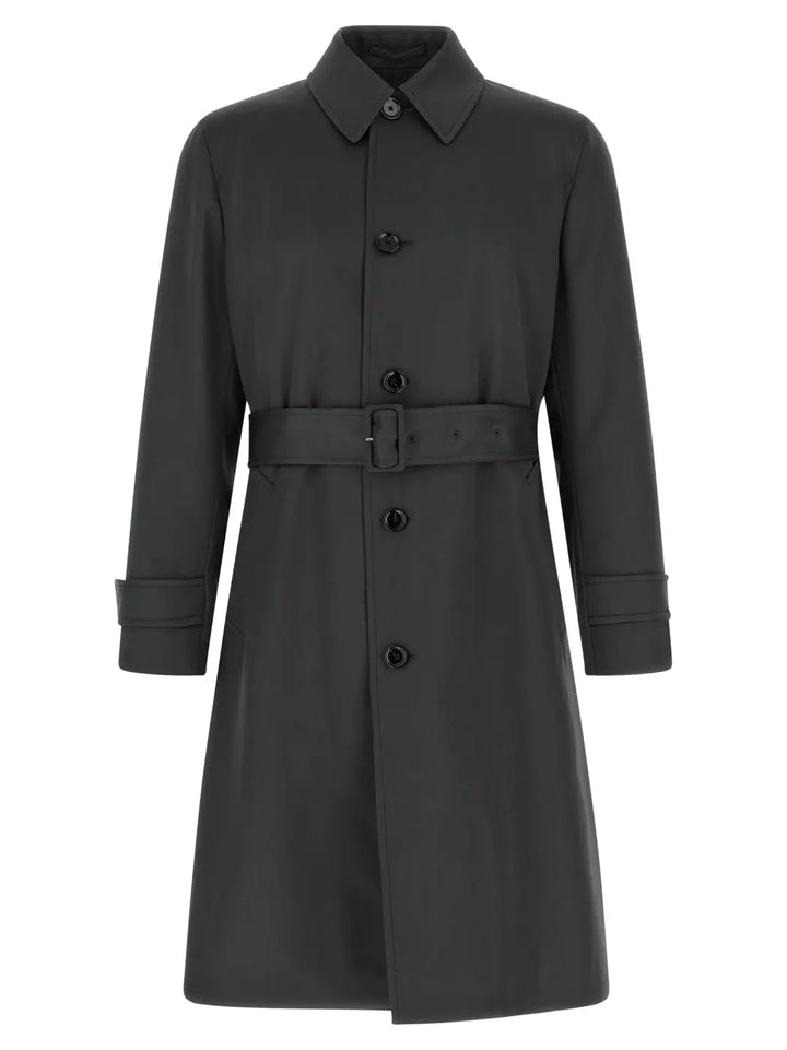 Lardini Gray Virgin Wool Coat