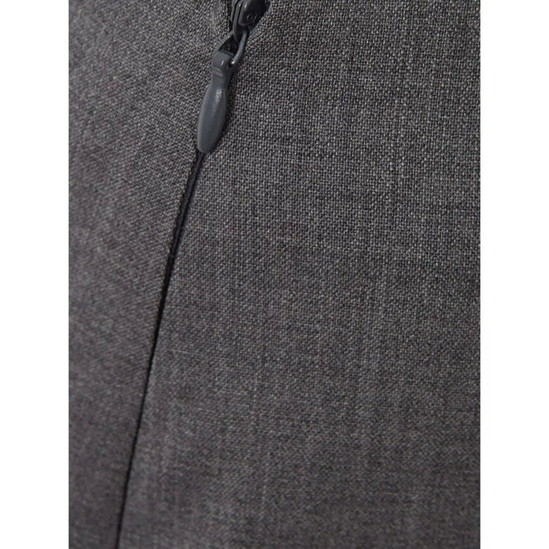Lardini Gray Wool Midi Skirt