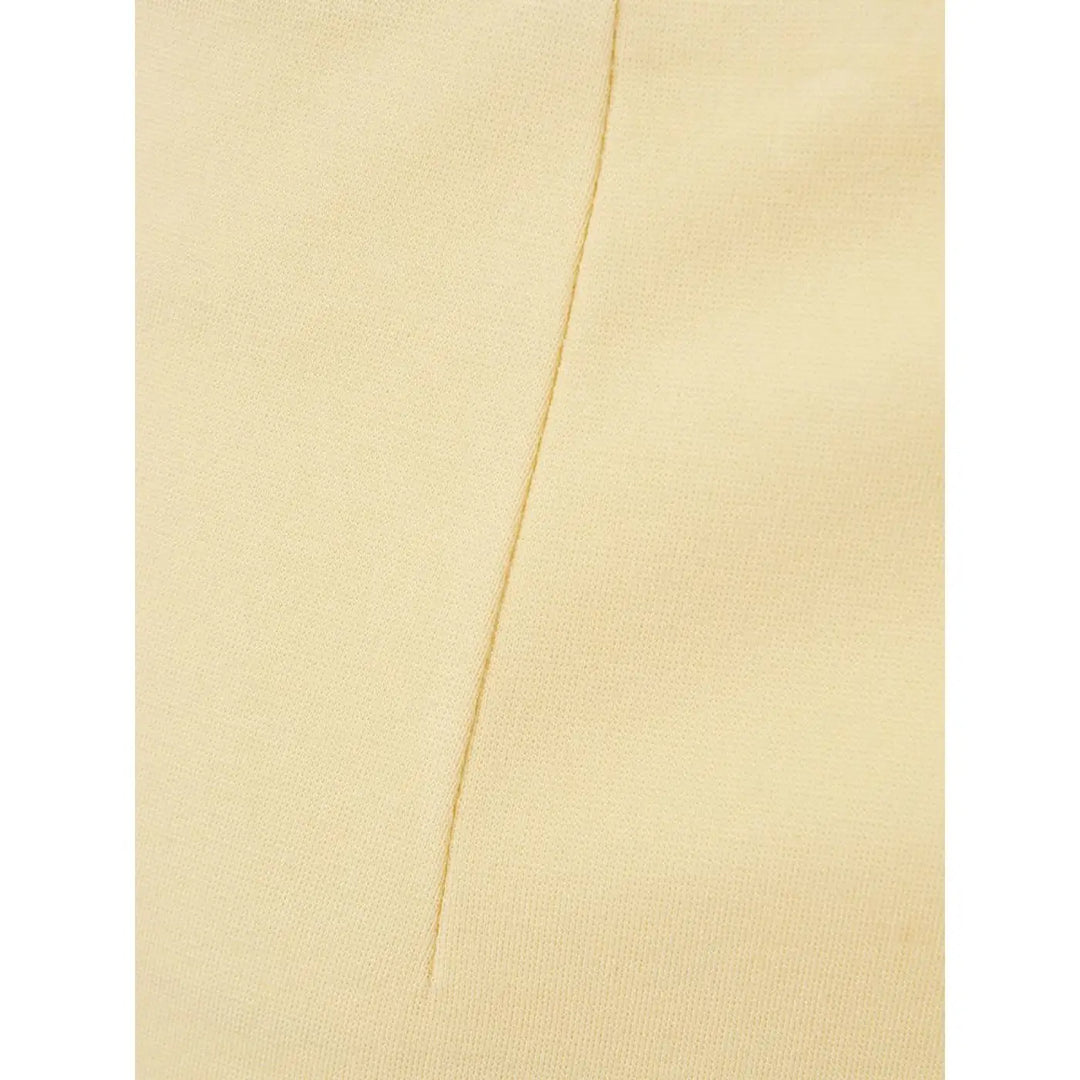 Lardini Yellow Viscose Midi Skirt