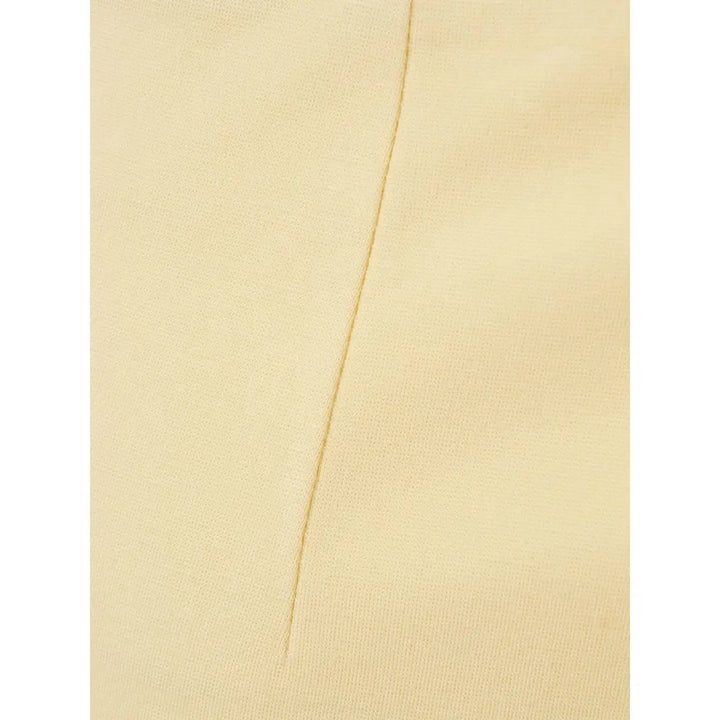 Lardini Yellow Viscose Midi Skirt