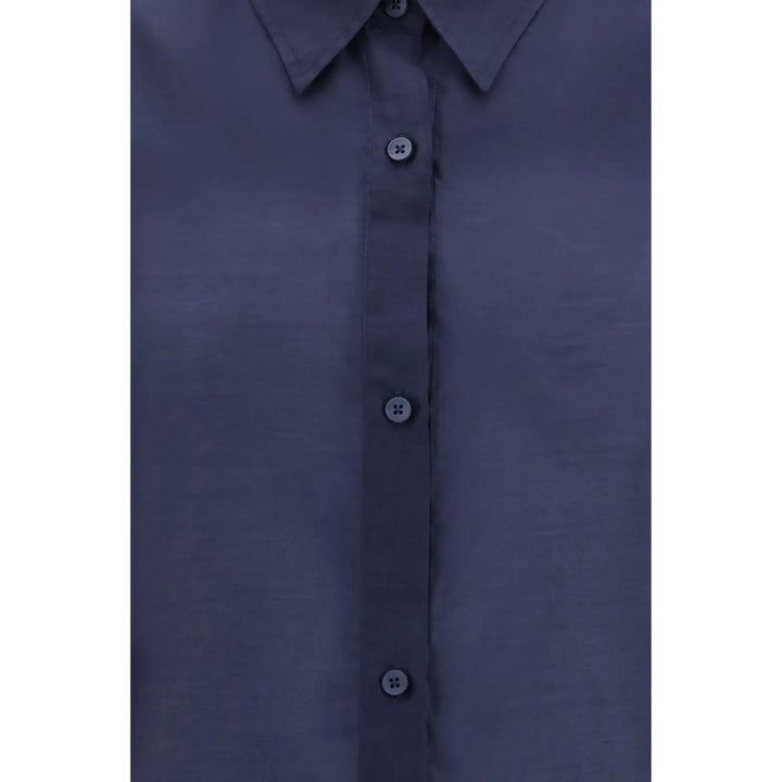 The Latest Blue Wool Oves Aries Dress Shirt