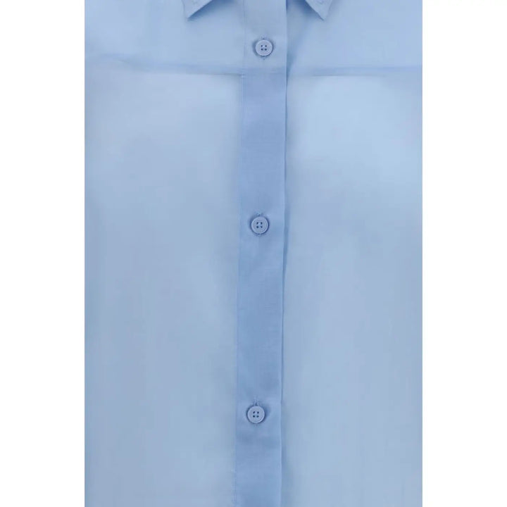 The Latest Blue Wool Oves Aries Dress Shirt